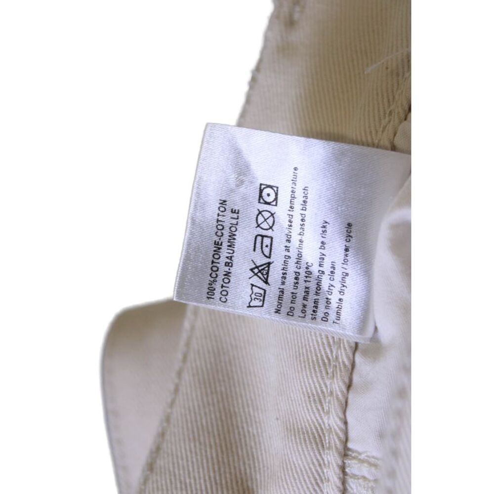 6397 Unisex Cropped Chino Pants Beige 100% Cotton Size 24 - Picture 5 of 5